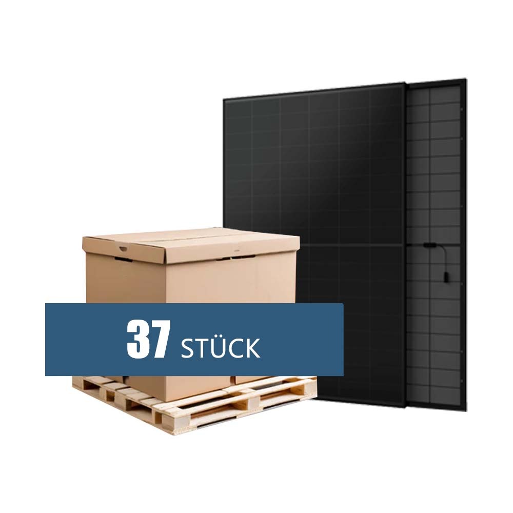 1 × Palette Aiko 465W Full Black Double Glass (37 Stück)