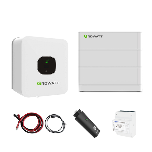 [0179002091P] Growatt Komplettset MIN 3600-XH 3.6kW Hybridwechselrichter 1-phasig & ARK 5,1XH Solarspeicher 5,12kWh